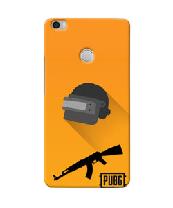 PUBG Helmet and Gun Mi Max Real 4D Back Cover