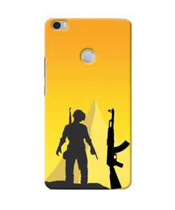 PUBG Silhouette Mi Max Real 4D Back Cover