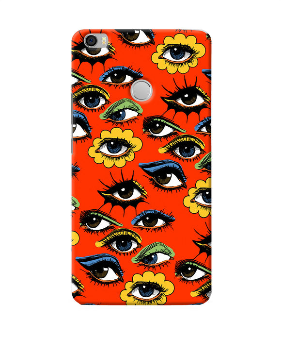 Abstract Eyes Pattern Mi Max Back Cover
