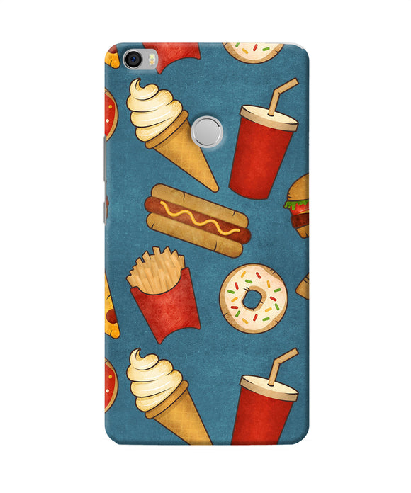 Abstract Food Print Mi Max Back Cover