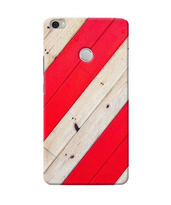 Abstract Red Brown Wooden Mi Max Back Cover