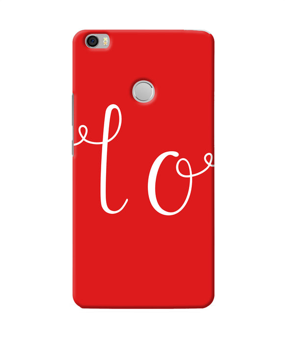 Love One Mi Max Back Cover