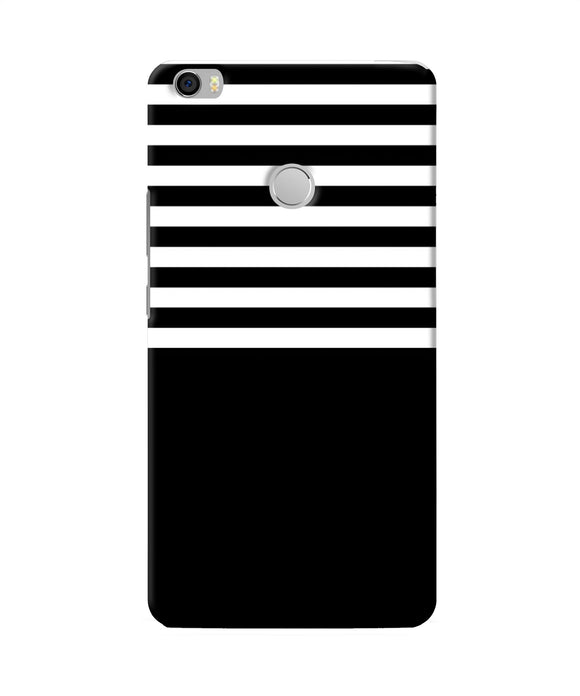 Black And White Print Mi Max Back Cover