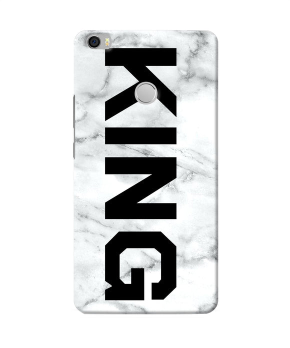 King Marble Text Mi Max Back Cover