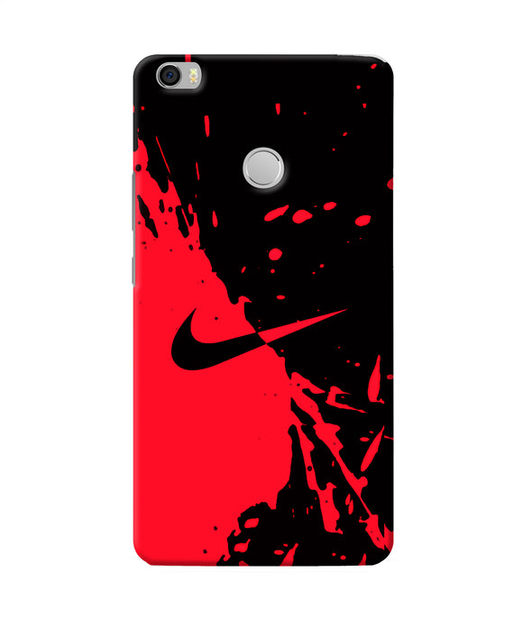 Nike Red Black Poster Mi Max Back Cover