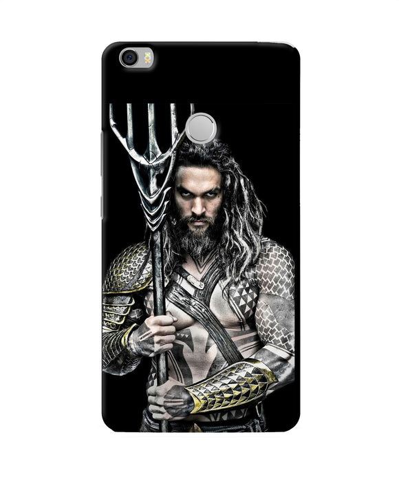 Aquaman Trident Black Mi Max Back Cover