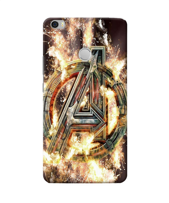 Avengers Burning Logo Mi Max Back Cover