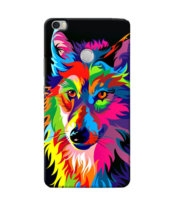 Colorful Wolf Sketch Mi Max Back Cover