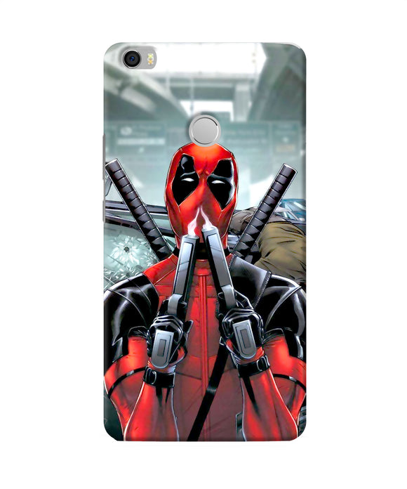 Deadpool With Gun Mi Max Back Cover