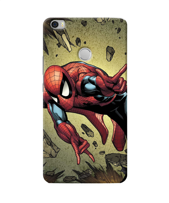 Spiderman On Sky Mi Max Back Cover