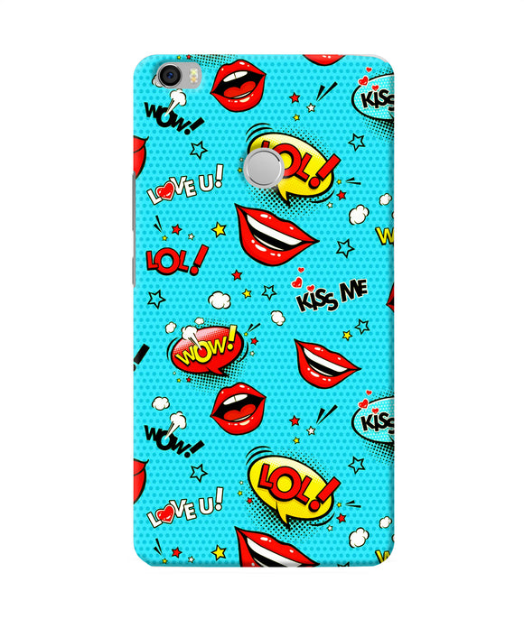 Lol Lips Print Mi Max Back Cover