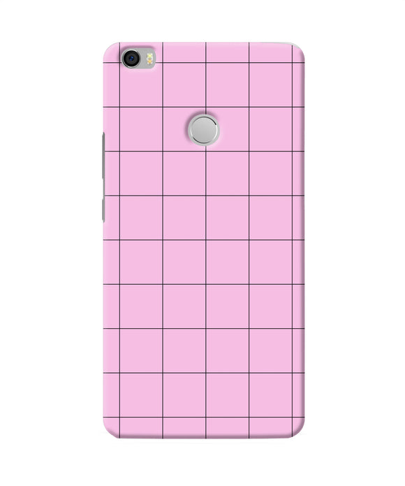 Pink Square Print Mi Max Back Cover