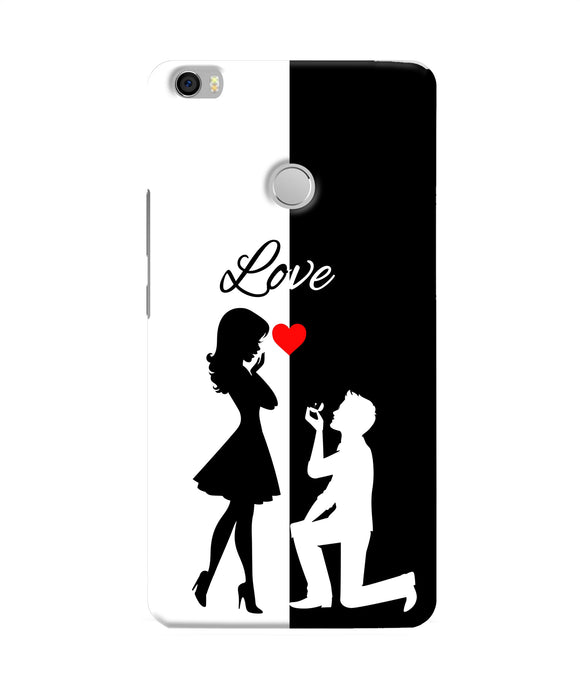 Love Propose Black And White Mi Max Back Cover