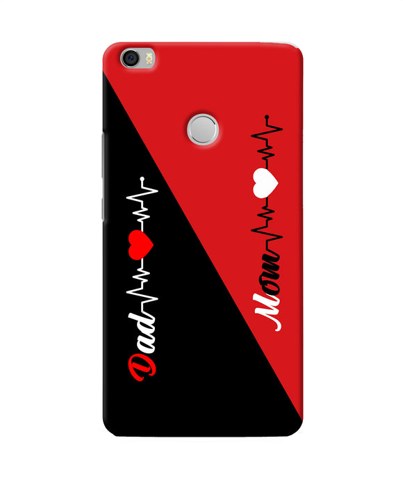 Mom Dad Heart Line Mi Max Back Cover