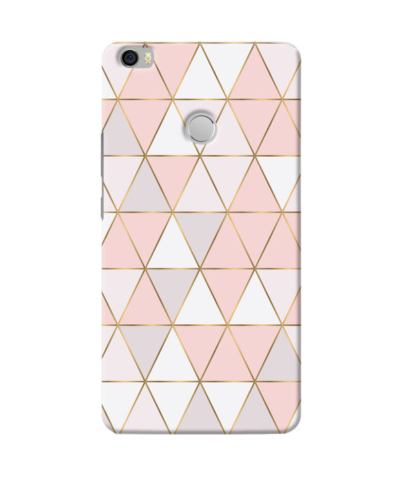 Abstract Pink Triangle Pattern Mi Max Back Cover