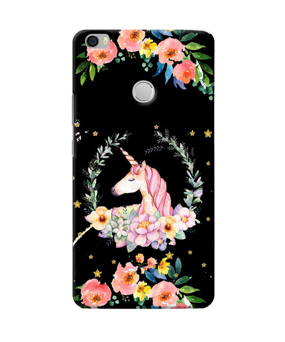 Unicorn Flower Mi Max Back Cover