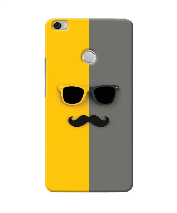 Mustache Glass Mi Max Back Cover