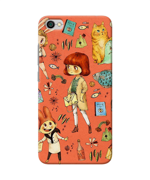 Canvas Little Girl Print Redmi Y1 Lite Back Cover