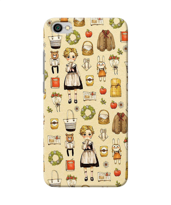 Canvas Girl Print Redmi Y1 Lite Back Cover