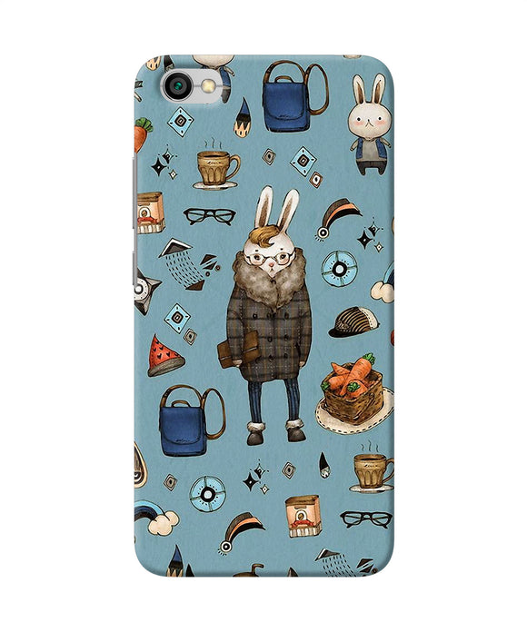 Canvas Rabbit Print Redmi Y1 Lite Back Cover