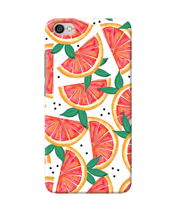 Abstract Orange Print Redmi Y1 Lite Back Cover