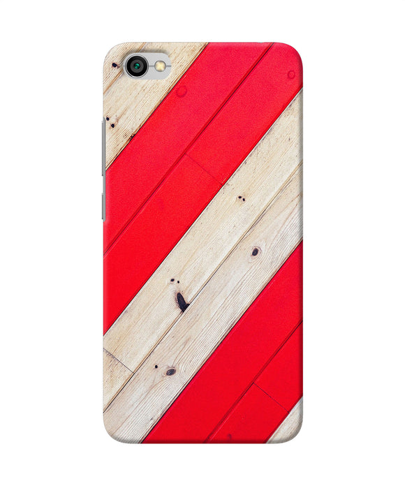 Abstract Red Brown Wooden Redmi Y1 Lite Back Cover