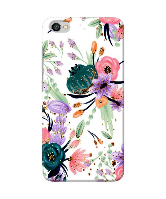 Abstract Flowers Print Redmi Y1 Lite Back Cover