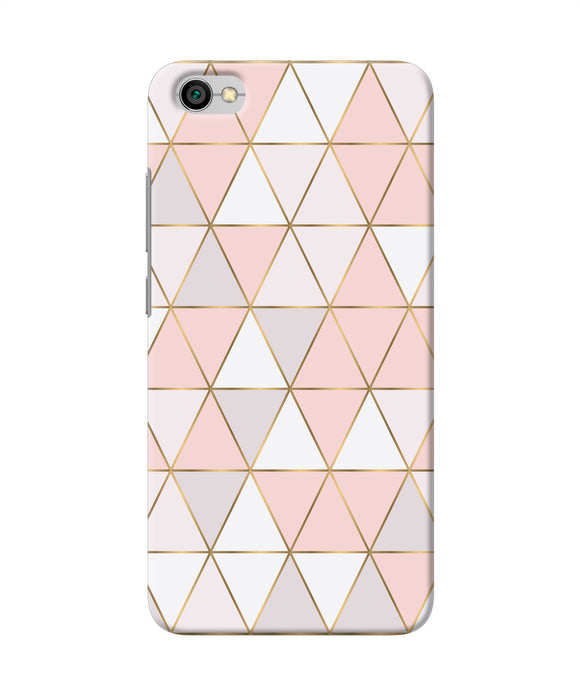 Abstract Pink Triangle Pattern Redmi Y1 Lite Back Cover