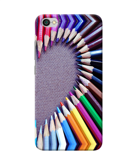 Color Pencil Half Heart Redmi Y1 Lite Back Cover