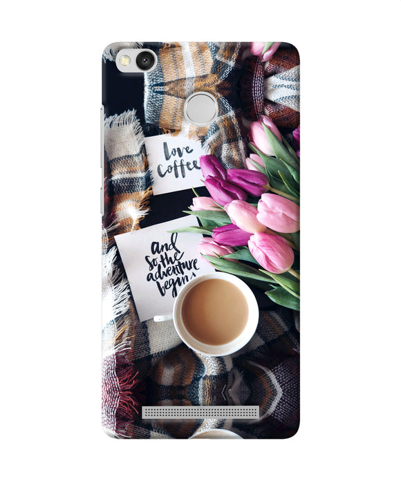 Love Coffee Quotes Redmi 3s Prime Back Cover