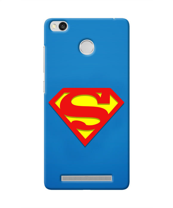 Superman Blue Redmi 3S Prime Real 4D Back Cover