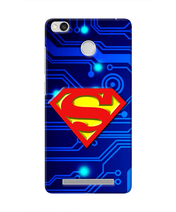 Superman Abstract Redmi 3S Prime Real 4D Back Cover