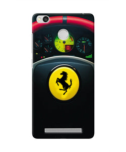 Ferrari Steeriing Wheel Redmi 3S Prime Real 4D Back Cover