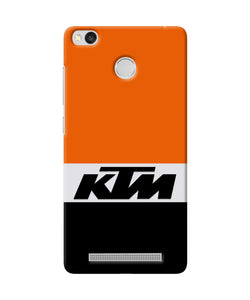 KTM Colorblock Redmi 3S Prime Real 4D Back Cover