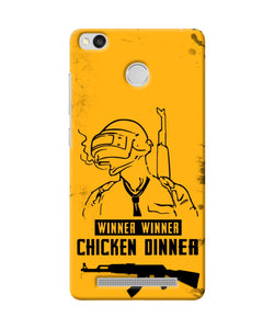 PUBG Chicken Dinner Redmi 3S Prime Real 4D Back Cover