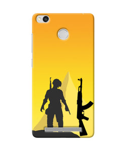 PUBG Silhouette Redmi 3S Prime Real 4D Back Cover