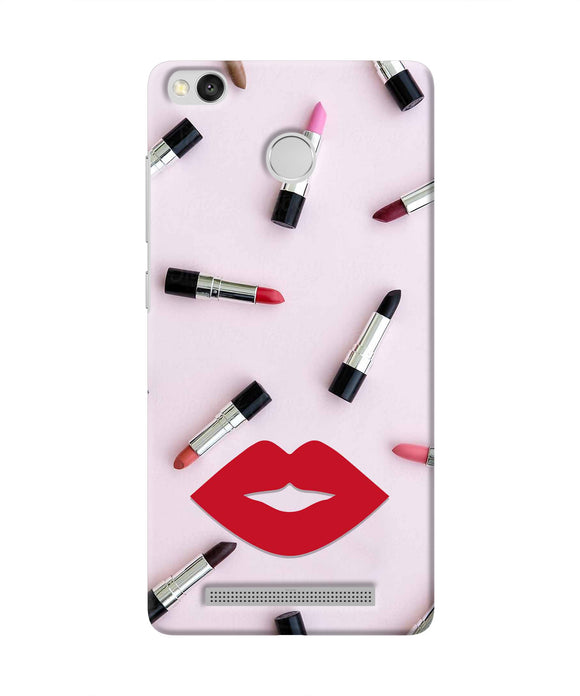 Lips Lipstick Shades Redmi 3S Prime Real 4D Back Cover