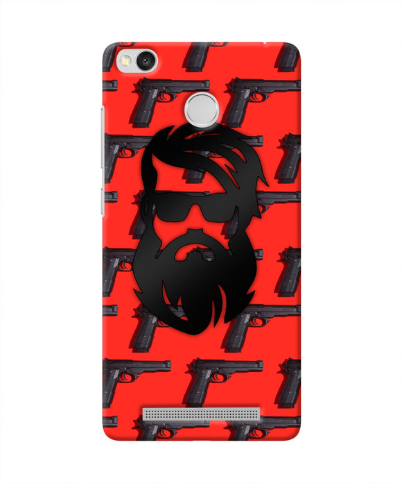 Rocky Bhai Beard Look Redmi 3S Prime Real 4D Back Cover