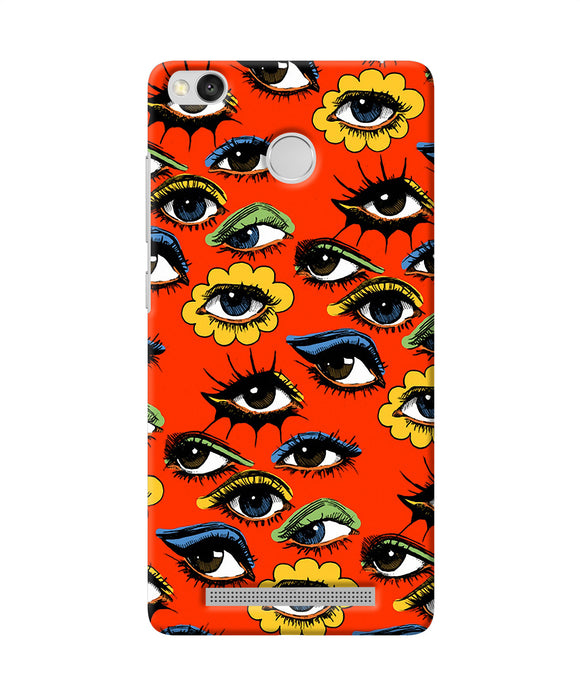 Abstract Eyes Pattern Redmi 3s Prime Back Cover