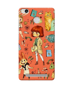 Canvas Little Girl Print Redmi 3s Prime Back Cover