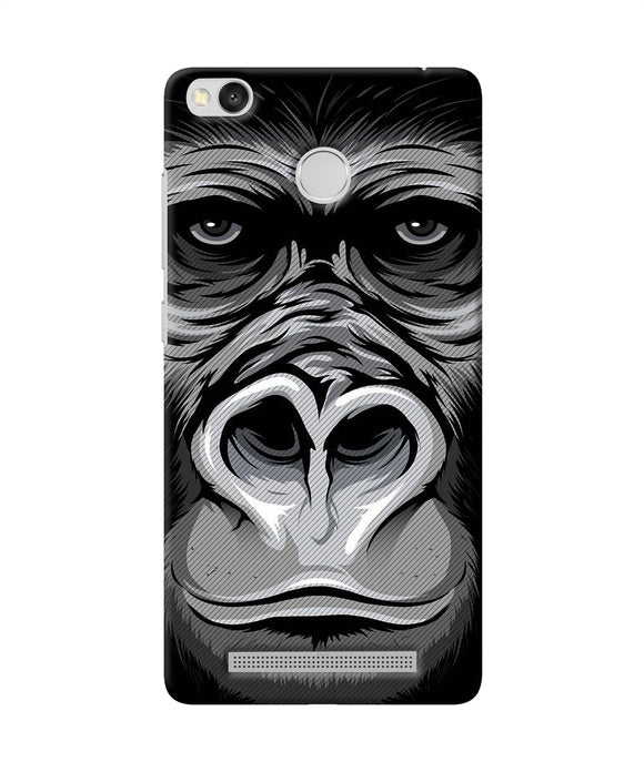 Black Chimpanzee Redmi 3s Prime Back Cover