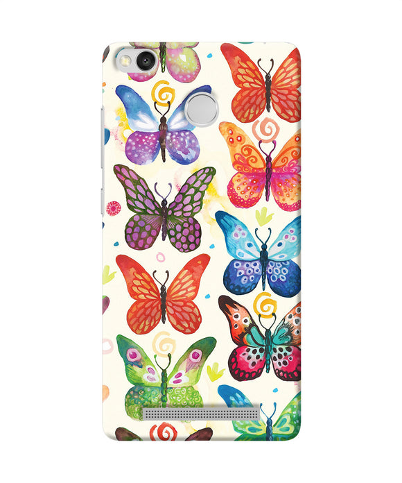 Abstract Butterfly Print Redmi 3s Prime Back Cover
