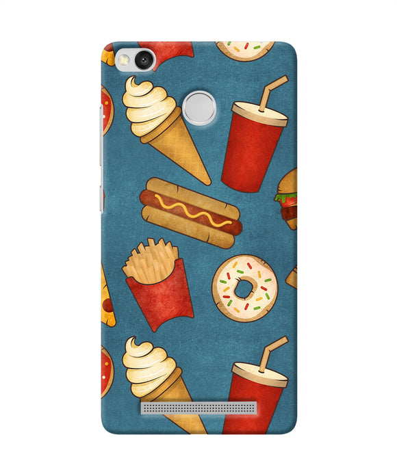 Abstract Food Print Redmi 3s Prime Back Cover