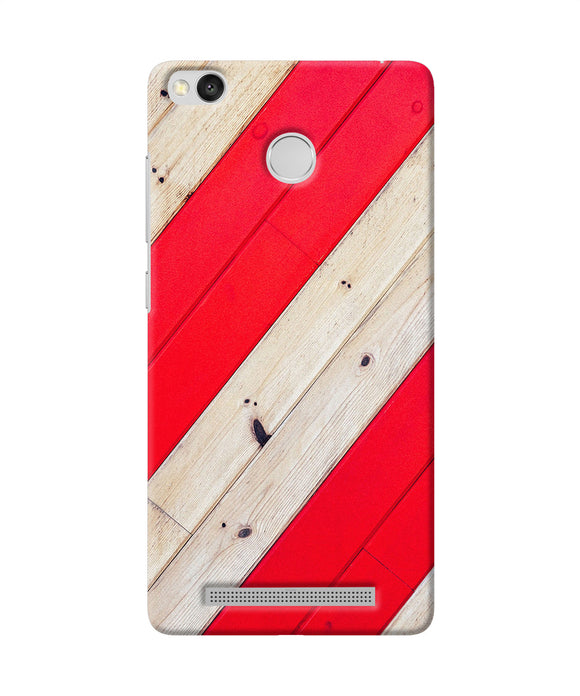 Abstract Red Brown Wooden Redmi 3s Prime Back Cover