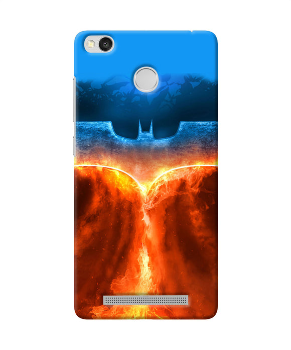 Burning Batman Logo Redmi 3s Prime Back Cover
