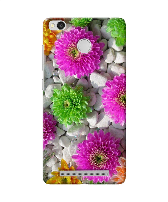 Natural Flower Stones Redmi 3s Prime Back Cover