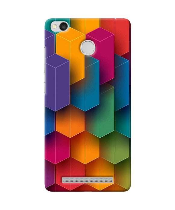 Abstract Rectangle Print Redmi 3s Prime Back Cover