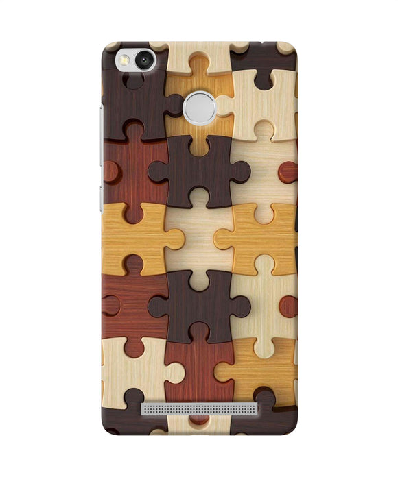 Wooden Puzzle Redmi 3s Prime Back Cover