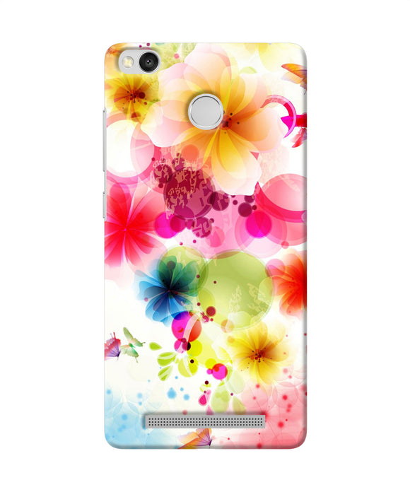 Flowers Print Redmi 3s Prime Back Cover