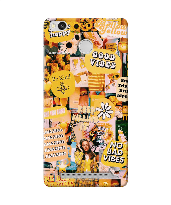 Good Vibes Poster Redmi 3s Prime Back Cover